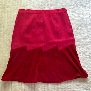 Elie Tahari red mid-length sexy power skirt